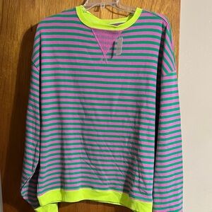 NWT!!We The Free Classic Striped Sweatshirt